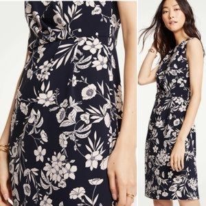 NWOT Ann Taylor Black Dress with Blush flowers